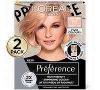 2 x L’Oréal Paris Préférence 9.023 Light Rose Gold Permanent Hair Colour Dye