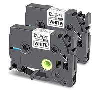 2 X Label Maker Tape Compatible with Brother Label Printer Tape TZE Tape 12mm TZe-231, Replacement for Brother P Touch H100R H101C H110 Label Maker, Black on White