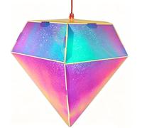 2 x Lantern Craft Set with LED Lantern Stick for Children, Laser Shimmer | DIY portable lantern kit complete set, including LED lantern rod and batteries, self-made lantern for St. Martin's parade and