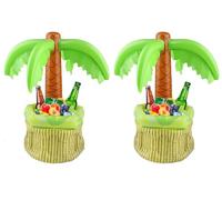 2 x Large Inflatable Floating Palm Tree Drinks Coolers Blow Up Hawaiian Party Accessory Decoration Summer Ice Cooler For Drink