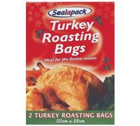 2 X LARGE TURKEY OVEN ROASTING BAGS WHOLE CHICKEN MEAT JUMBO CHRISTMAS 52 X 58CM