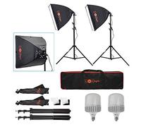 2 x LED Softbox Light Kit - Luxlight® | 5500lm 94 CRI Bulbs | Pop-up Collapsible Studio Lighting for Photography & Video Capture