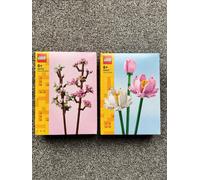 2 x LEGO Flowers Sets Cherry Blossoms Tree & Lotus Flowers Set 40725, 40647 NEW