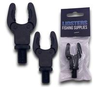 2 x LFS Rod Rests Self Adjusting Secure Rod Back Butt Rest Carp Fishing (Black)
