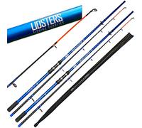 2 x Lidsters Fishing Beachcaster Sea Beach Pier Fishing Rods 12ft 2pc Blue