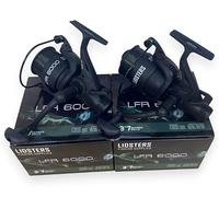 2 x Lidsters LFR 6000 Carp Fishing Reel 3+1BB Free runner Black Preloaded 18lbs