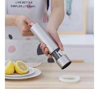 Salter Electric Salt and Pepper Mill Grinder Set âÃÃ Brushed Stainless Steel Finish, Ceramic Mechanism Great for Himalayan / Rock Salt, Pepper, Dr
