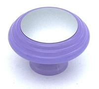 2 x Lilac & Chrome Effect 37mm knobs Cupboard Pull Handles by Swish.