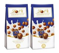 2 x Lindat Gourmet Milk Chocolate Eggs with Whole Roasted Hazelnut 130g - For Easter Best gift for Friends & Family