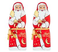 2 x Lindt Santa Christmas Milk Chocolate 125g - Ideal Christmas Chocolate Gift For Kids