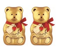 2 x Lindt Teddy Milk Chocolate with Gift Tag 100g - Ideal Christmas Chocolate Gift For Kids