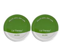 2 x Lip Therapy, Lip Balm Aloe Vera Tin 20g, Petroleum Jelly Moisturiser for Dry Lips Cracked Skin Chapped Lips Hydration Protection Soothing Lip Care, Extract Travel Size Pocket Lip Soften