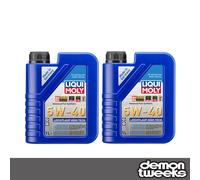 2 x Liqui Moly Leichtlauf High Tech Fully Synthetic 5W40 Engine Oil - 1 Litre