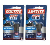 2 x Loctite Instant Super Glue Adhesive Easy Brush