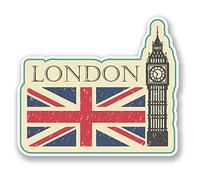 2 x London Big Ben Sticker Car Bike iPad Laptop Decal Luggage Travel UK #4213 (10cm Wide x 8.7cm Tall)