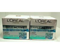 2 X L'OREAL PARIS TRIPLE ACTIVE MULTI-PROTECTION DAY MOISTURISER 50ML