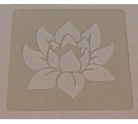 2 x lotus flower Mylar 350 mcg plastic stencil sheet for greeting card making/wall border/craft/hobby 4" high