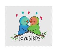 2 x 'Lovebirds Hugging' Microfibre Lens/Glasses Cleaning Cloths (LC00032000)