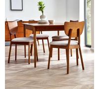 2 x Lowry Cherry Wood Retro Style Dining Chair