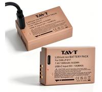 2 x LP-E17 Battery with Type-C Charging Port for Canon EOS RP R8 R10 R50, EOS M3, M5, M6, M6 Mark II, EOS Rebel T6i, T6s, T7i, T8i, 750D, 760D, 8000D, 77D, 200D, 200D II, 250D, 800D 850D