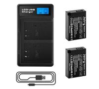 2 X LP-E17 Replacement Battery and LCD Dual Charger Compatible with Canon EOS 77D, EOS 750D, EOS 760D, EOS 8000D, EOS M3, EOS M5, EOS M6, EOS Rebel T6i, EOS Rebel T6s, Kiss X8i