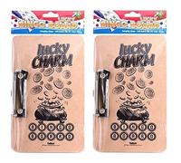 2 x Lucky Bingo Board With Clasp Clip Left Hand Clip 24cm x 15cm Approx