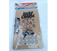 2 x lucky bingo boards with metal clip 24x15cm
