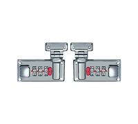 2 X Luggage Hasp with Digital Combination Lock 3-Digit Password Hasps Latch, Options Fixed Locks Replacement Accessories for Storage Bag Tool Box Suitcase (Silver)