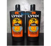 Lynx Sunset Fresh XXL 3 in 1 Shower Gel for Men 700ml Hair Face & Body Wash 12H Sweat & Odour Protection Mango & Mandarin Fragrance Lynx Shower Gel for Men