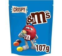 2 x M and M's Crispy Milk Chocolate Bites Pouch Bag 107g