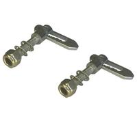 2 x M8 Mini Anti Luce Fastener, M8 x 38mm Bolt on Drop Catch, Drop Lock, Trailer