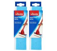 2 x Magic Mop Refill | Angled Head | Durable & Absorbent Replacement Heads | Hygienic Sponge for Streak-Free Cleaning | Suitable for all Hard Floor Surfaces | Easy to Install & Secure Fit