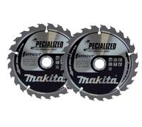 2 X Makita B-62979 165mm X 20mm 25 Teeth Efficut Circular Saw Blade Dhs680Z