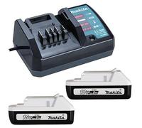 2 X Makita BL1815G 18v G-Series 1.3ah Lithium Ion Battery + DC18WA Charger