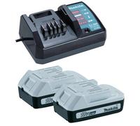 2 X Makita BL1815G 18v G-Series 1.3ah Lithium Ion Battery + DC18WA Charger