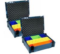 2 X Makita Makpac 1 Organiser Coloured Container Stackable Tool Case Toolbox