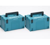 2 x Makita Toolbox MAKPAC Type 3 Stackable Tool Carry Case Blue 821551-8 2 Pack