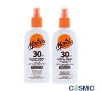 2 X Malibu Sun SPF 30 Lotion Spray, High Protection Cream, 200 ml