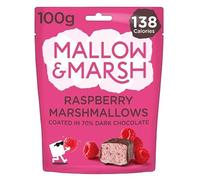 2 x Mallow & Marsh Raspberry Marshmallow Coat Dark Chocolate 100G Delicious Tasty And Twisty Treat Gift Hamper For Birthday,Christmas Sold By Kidzbuzz