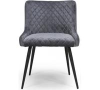 2 x Malmo Grey Fabric Dining Chair