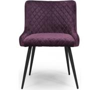 2 x Malmo Purple Fabric Dining Chair