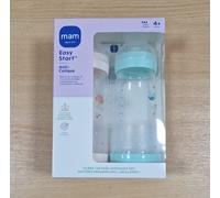 MAM - Easy Start Anti-Colic Baby Bottle, 4+ Months, Fast Flow (2 x 320 ml) Mint + Cotton - Bottle to Reduce Colic and Discomfort of the Baby - Baby Bottle for Breastfeeding
