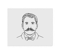 2 x 'Man With A Fancy Moustache' Microfibre Lens/Glasses Cleaning Cloths (LC00024452)