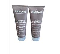 2 x ManCave Blackspice Beard Wash Refreshes and Cleanses Beard 2x100ml Pack