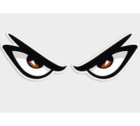 2 x Maniac Eyes Sticker Manic Eyes Sticker 1 Pair Car Motorcycle Helmet Moped Scooter Car Wash Resistant