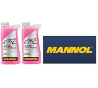 2 x Mannol 1 Litre Coolant Antifreeze AF12+ Ready Mixed Long Life 1L 4012 -40°C