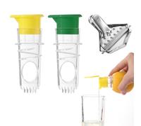 2 x Manual Citrus Juicer and 1 x Small Lemon Squeezer Stainless Steel Manual Lemon Pourer, Green Elephant Lemon Squeezer Hand Press, Manual Lemon Squeezer, Lime Squeezer
