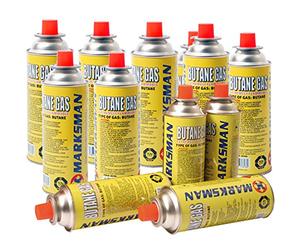 2 X Marksman Butane Gas Canisters Bottle for Camping Portable stoves and heaters
