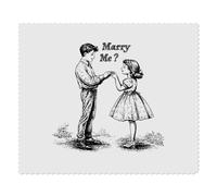 2 x 'Marry Me? Boy and Girl' Microfibre Lens/Glasses Cleaning Cloths (LC00029236)