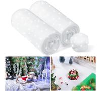 2 x MarysDe@lz Christmas Snow Blanket 70cm x 50cm for Christmas Decoration,Village Displays,Under the Christmas Tree -Thick White Soft and Fluffy Fake Snow Cover for Holiday Decor and Winter Displays